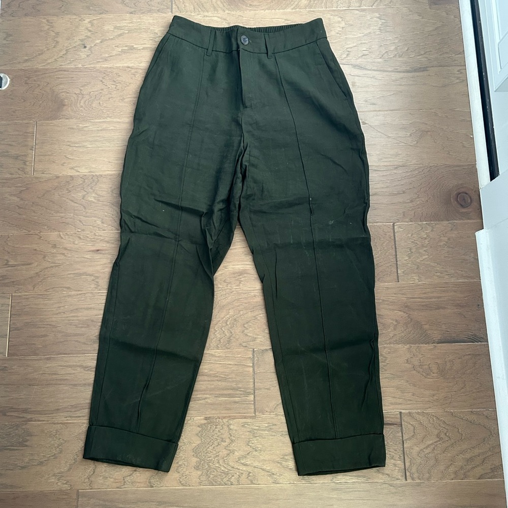 Olive Green Tapered Pants